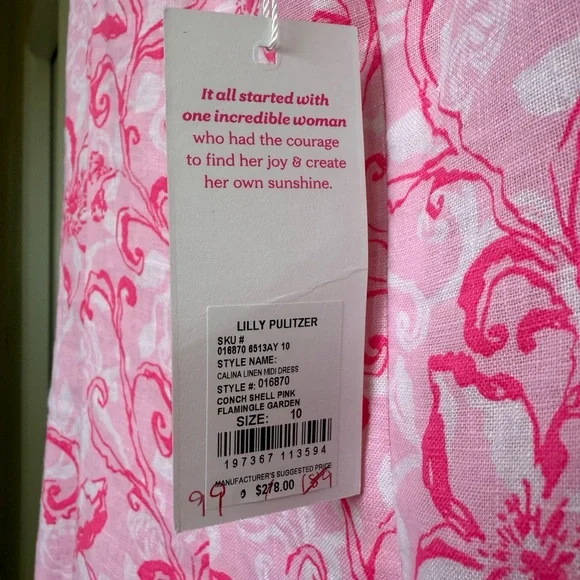 Lilly Pulitzer calina linen midi dress - Picture 3 of 3